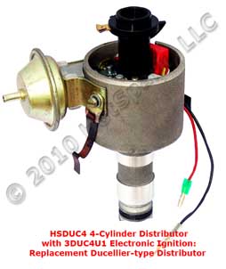 Hot-Spark HSDUC4 4-cylinder distributor for Ducellier, Citroen, Peugeot, Renault