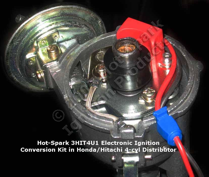 Hot-Spark 3HIT4U1 Electronic Ignition Conversion Kit - for Nissan; Datsun; Mazda; Chevrolet Luv; Dodge Challenger, Colt; Ford Courier