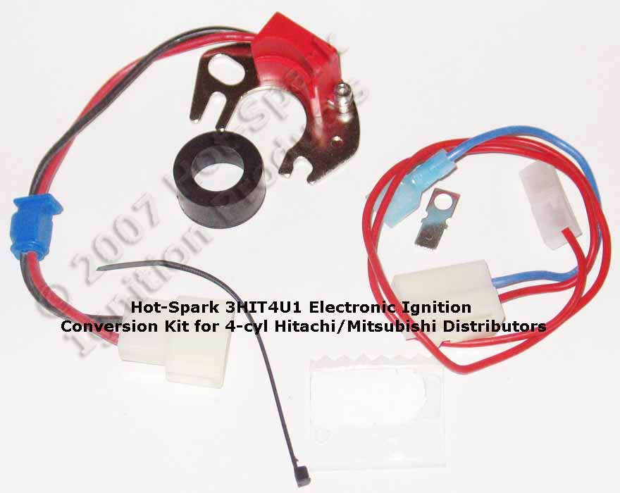 Hot-Spark 3HIT4U1 Electronic Ignition Conversion Kit in Honda Accord 4-cylinder Distributor - Nissan; Datsun; Mazda; Chevrolet Luv; Dodge Challenger, Colt; Ford Courier