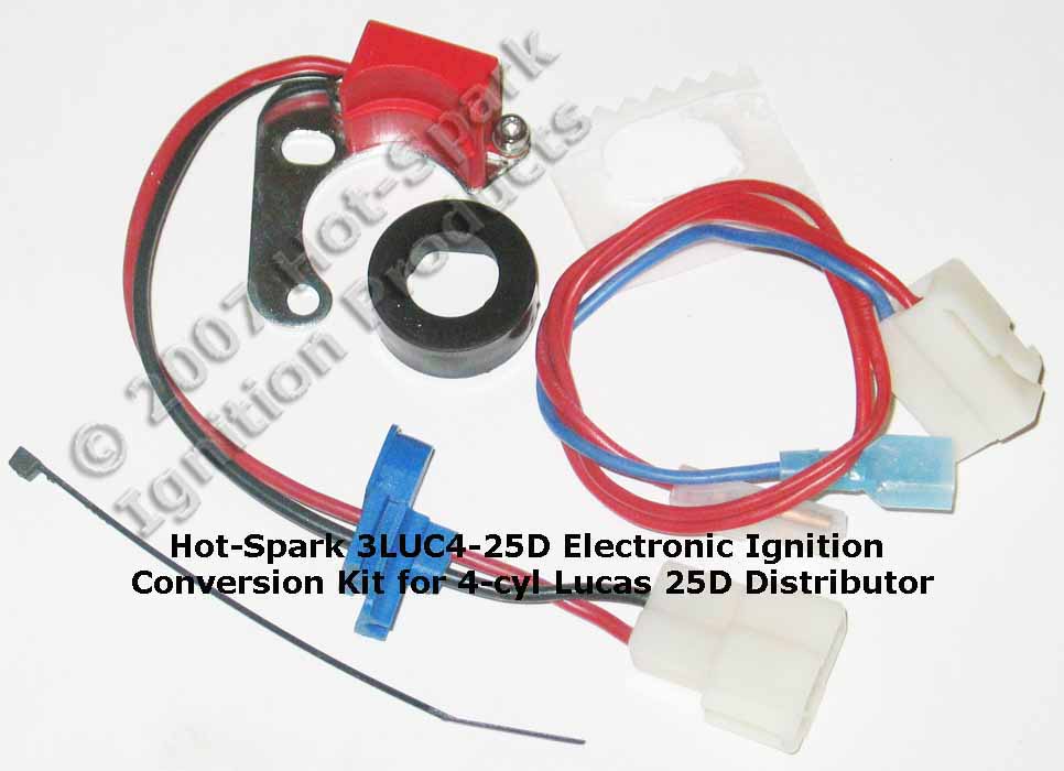 Hot-Spark Electronic Ignition Conversion Kit for 23D4, 25D4, 43D4, 45D4, 59D4, 22D6, 25D6, 35D8 Lucas Distributors