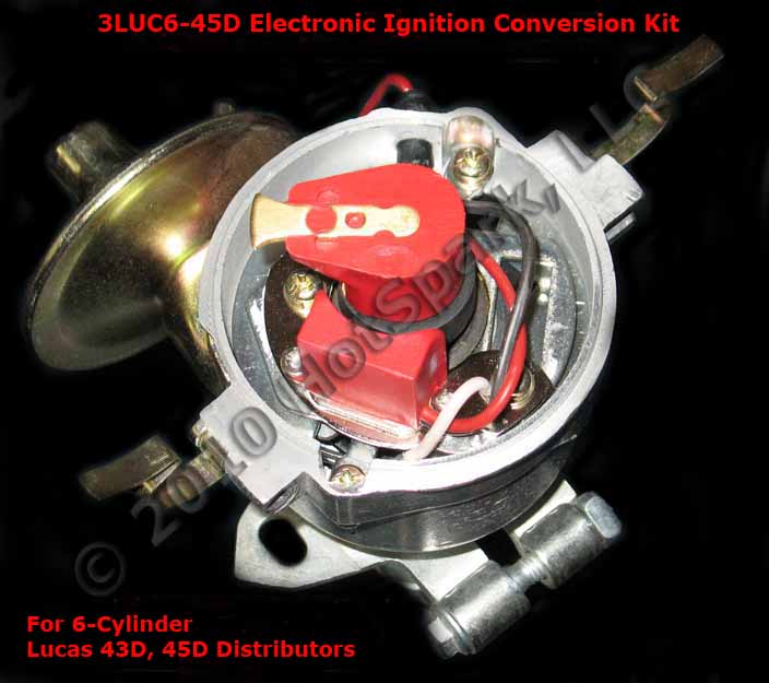 3LUC6-45D electronic ignition conversion kit in Lucas 45D 6-cylinder distributor