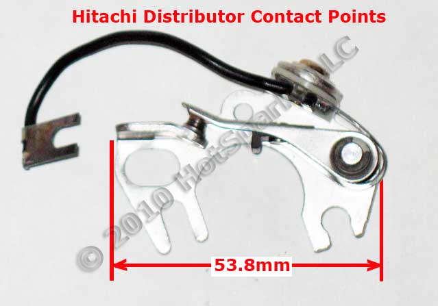 Hitachi Distributor Points: Chevrolet LUV Pickup; Dodge Colt, Challenger; Datsun; Ford Courier; Honda Civic, CVCC Prelude, Accord; Hyundai; Mazda; Plymouth; Subaru; Nissan; Komatsu; TCM Industrial 