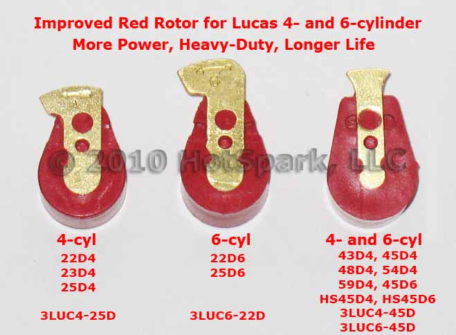 Heavy-Duty, High-Performance Red Rotors for Lucas Distributors