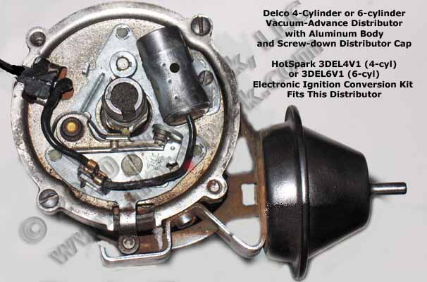 Electronic Ignition Conversion Kit Relaces Points in 4 ... ford 302 vacuum advance diagram 